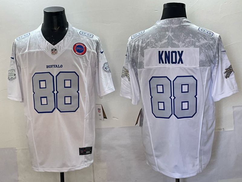 Men Buffalo Bills #88 Knox Nike White 2025 Rivalries Collection Limited NFL Jersey 001